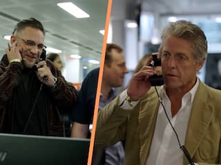 Hugh Grant en Tom Hardy voor het goede doel op beursvloer in Londen