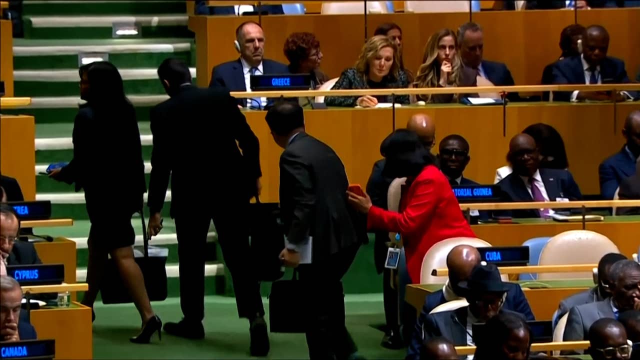 Foto bij Video | Trump noemt Cuba 'mislukt land', delegatie verlaat VN-zaal