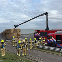 Op drie na drukste avondspits van 2025, mede door vrachtwagenbrand Afsluitdijk