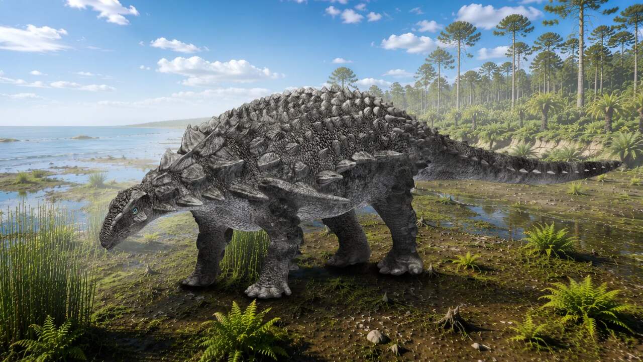 Foto bij Nieuwe gepantserde dinosoort met stekels ontdekt in Japan