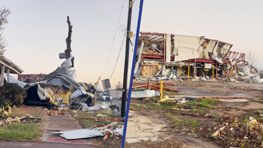 Tornado laat enorme puinhoop achter in Alabama