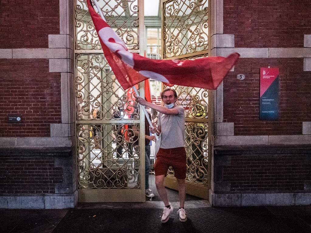 Bezetting van Academiegebouw in Groningen na negen uur voorbij