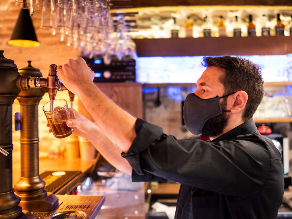 Café mondmasker mondkapje bier