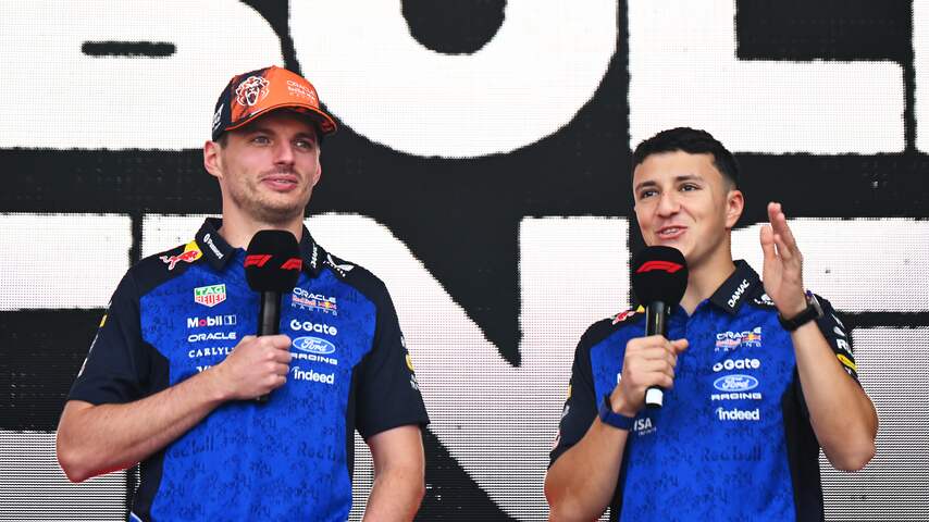 Foto bij Verstappen heeft Hadjar ook volgend jaar als teamgenoot bij Red Bull Racing