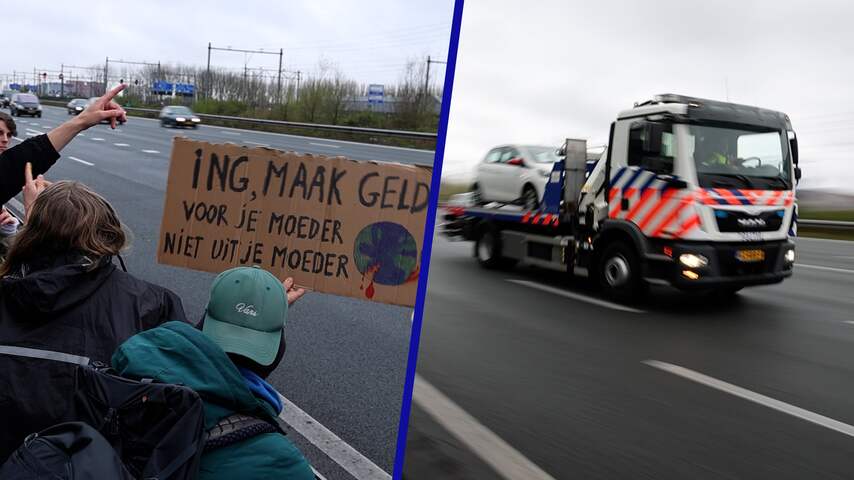 Politie sleept auto's weg bij mislukte klimaatactie op A10