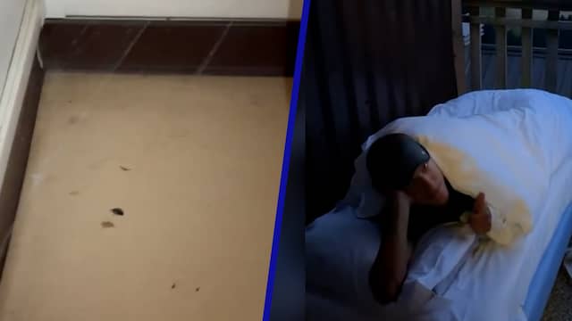 Tour-renners tonen vieze hotelkamers en verhuizen bedden naar balkon
