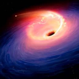 Voor het eerst gezien hoe materie 'als een waterval' een zwart gat in duikt