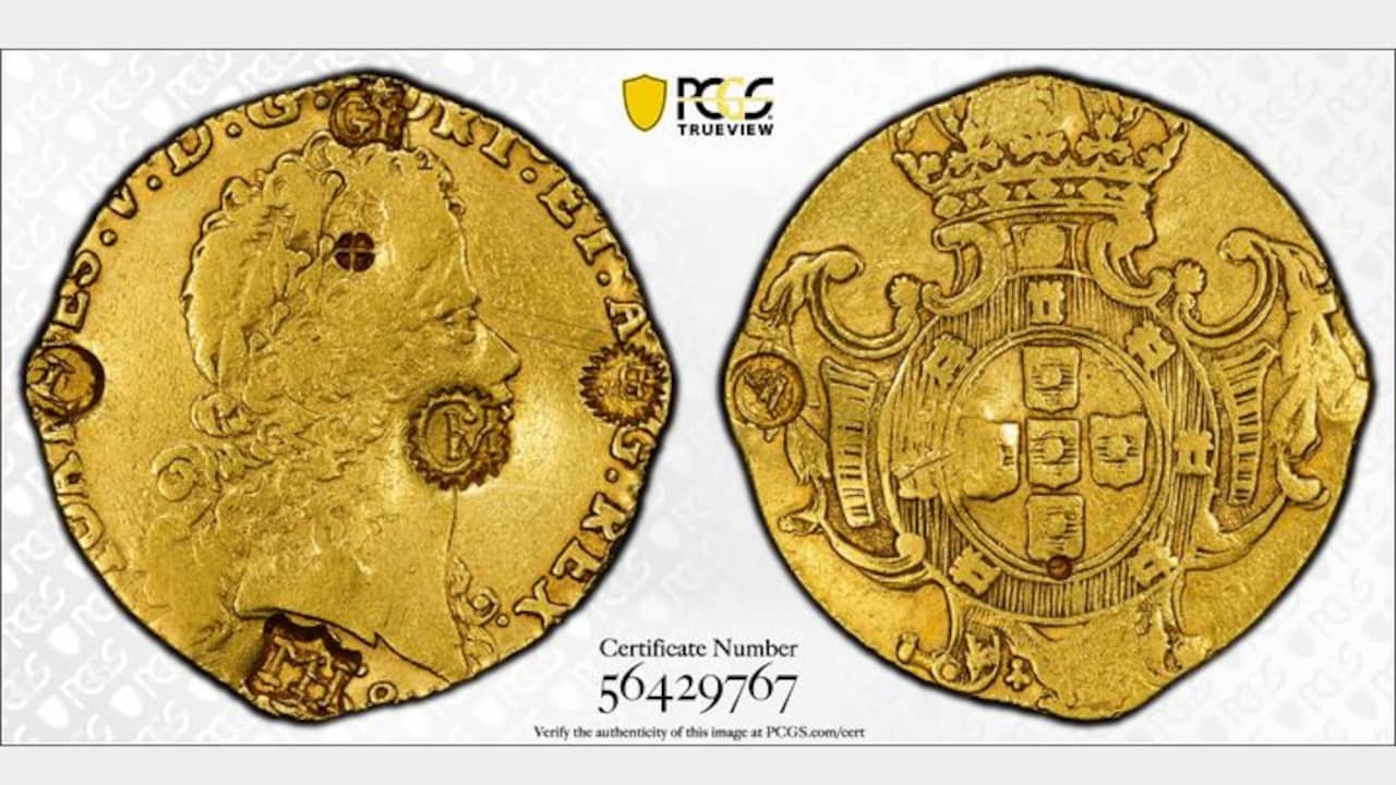 Foto bij Unieke gouden munt uit Curaçao geveild voor recordbedrag van 336.000 euro