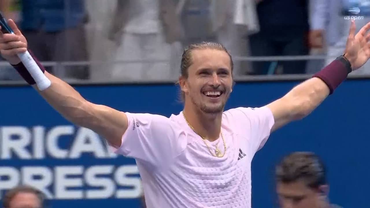 Zverev beseft na beslissende bal niet direct dat US Open-winst binnen is