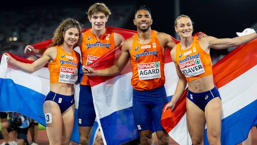 Klaver helpt estafetteploeg aan EK-brons en staat met vriend Agard op podium