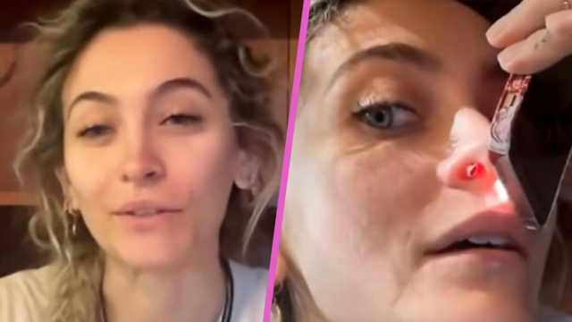 Paris Jackson toont gat in neustussenschot veroorzaakt door drugsgebruik