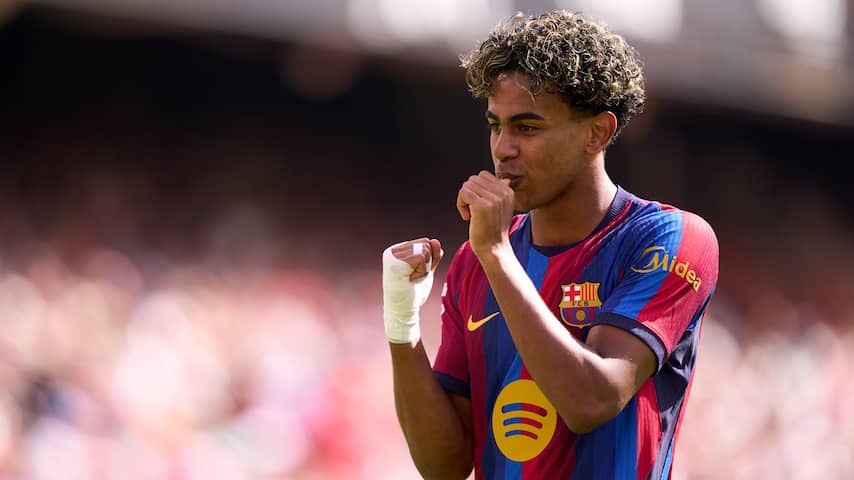 Barcelona haalt uit richting duel met Feyenoord: 0-5-zege en twee goals Yamal