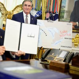 Trump hernoemt Ontariomeer naar Amerikameer: 'Gelijk van kracht'