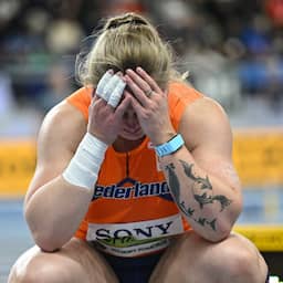 Kogelstootster Jessica Schilder komt net tekort voor medaille op WK indoor