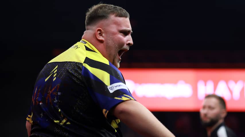 Foto bij Littler dreigt met boycot vanwege gedrag Nederlandse dartsfans in Amsterdam