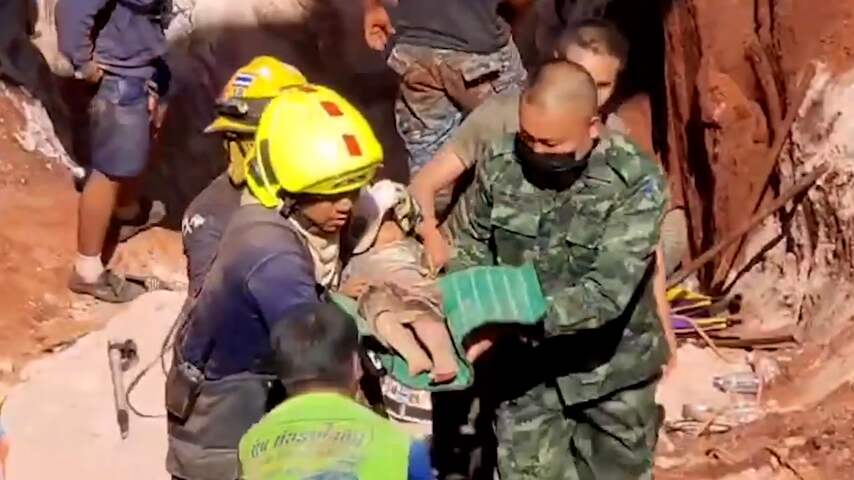 Kind na bijna een dag gered uit Thaise put