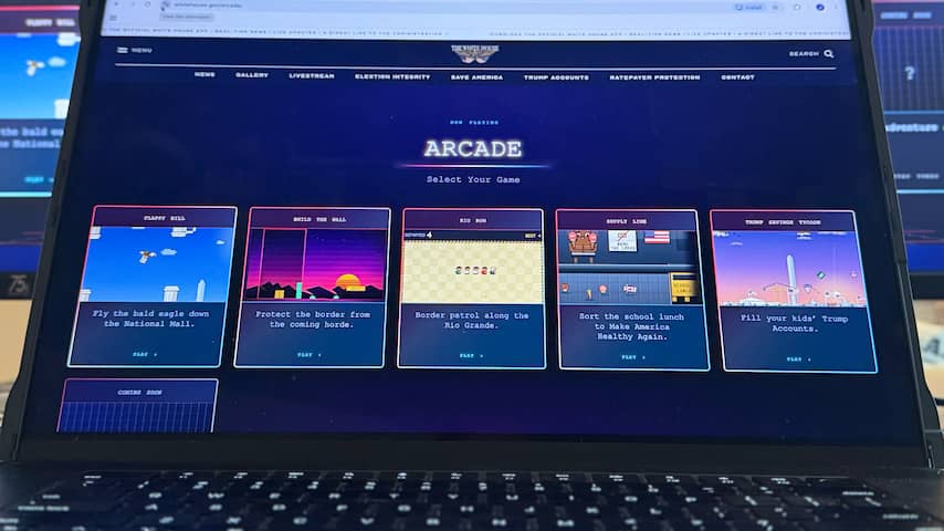 Website Witte Huis lanceert spelletjespagina om Trumps beleid te promoten