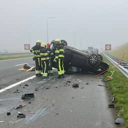 Gewonden bij ongevallen Afsluitdijk, A7 richting Noord-Holland afgesloten