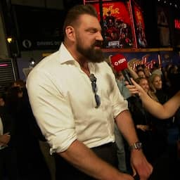 Video | 50 Cent on red carpet with 'The Dutch Giant' at LA premiere