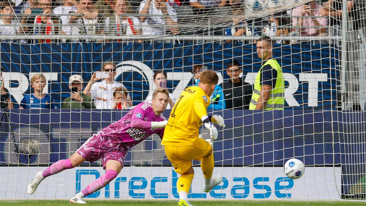 Foto bij Keeper Koeman schrijft geschiedenis met twee benutte penalty's tegen Cambuur