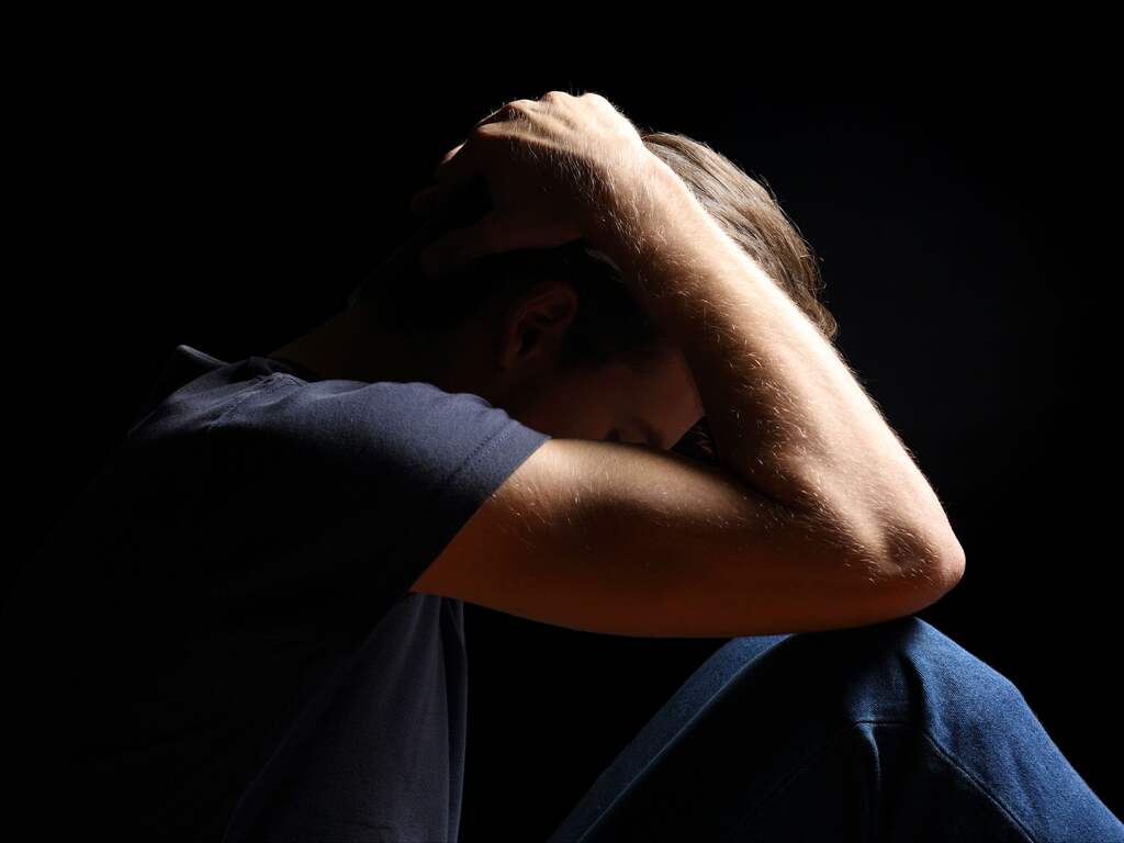 depressieve jonge boy