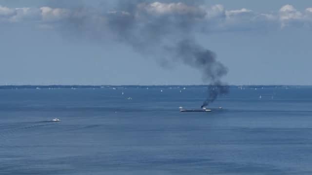 Rook uit zeilboot nabij Urk na explosie