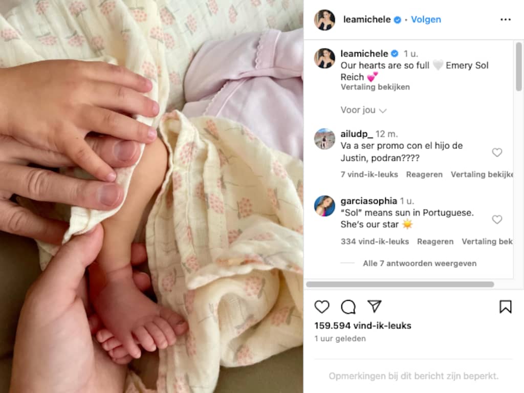 Glee-actrice Lea Michele bevallen van tweede kind: "Lopen over van