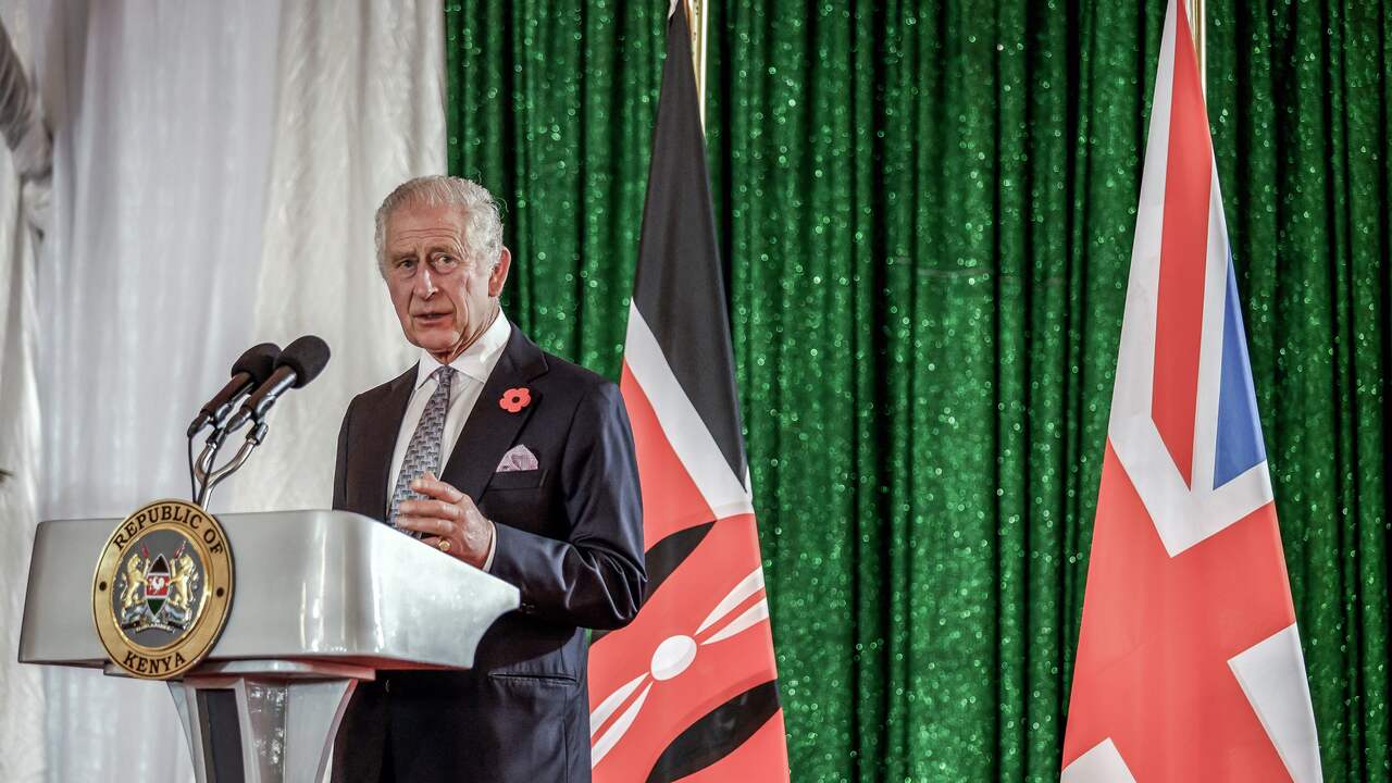 Koning Charles staat in Kenia stil bij 'pijnlijke momenten' uit