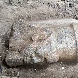 Egyptische boer ontdekt kolossaal standbeeldhoofd van farao Ramses II