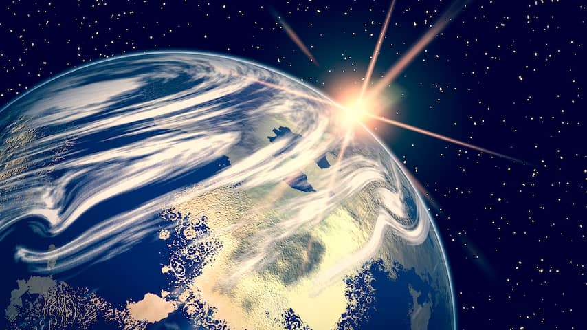 Grote luchtstroom bij Noordpool draait opeens met grote kracht andere