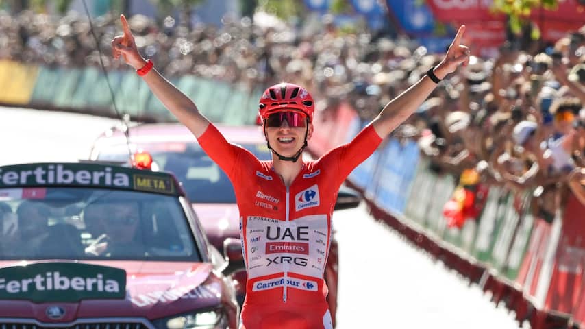 Pogacar declasseert concurrentie met indrukwekkende solo in bergrit Vuelta