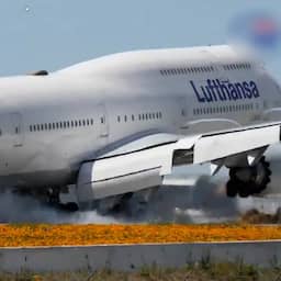 Video | Boeing met mensen aan boord stuitert op landingsbaan in VS