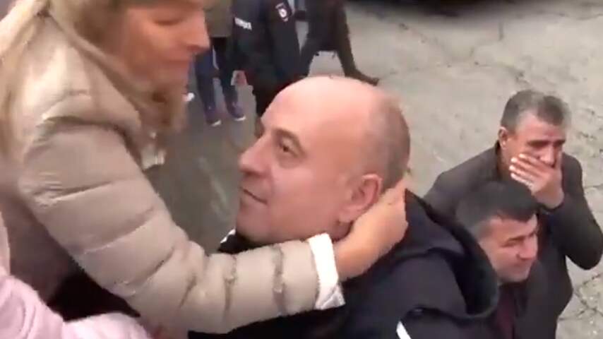 Russische reservisten nemen afscheid van geliefden