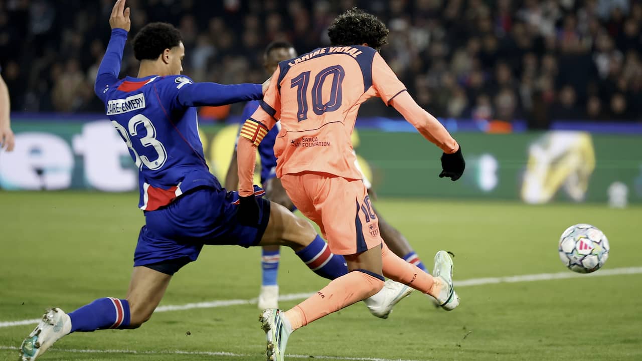 Yamal puntert raak uit moeilijke hoek en Vitinha scoort minuut later voor PSG