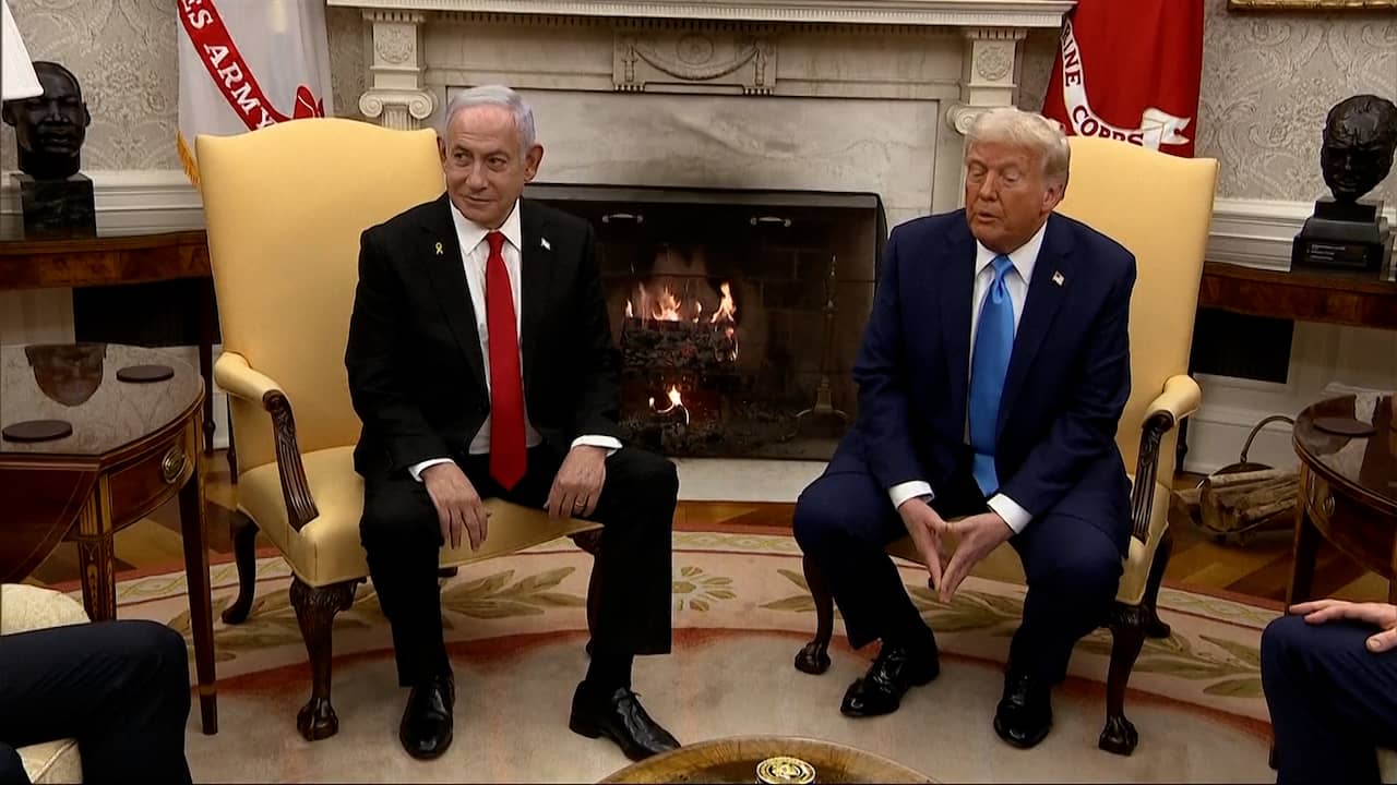 Beeld uit video: Trumps opmerkelijkste uitspraken over Gaza: ‘VS gaat gebied overnemen’