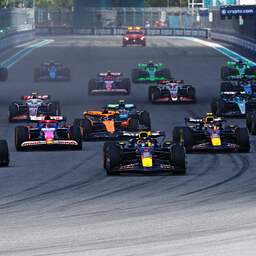 Live F1 | Verstappen leidt in sprintrace Miami, Leclerc tweede