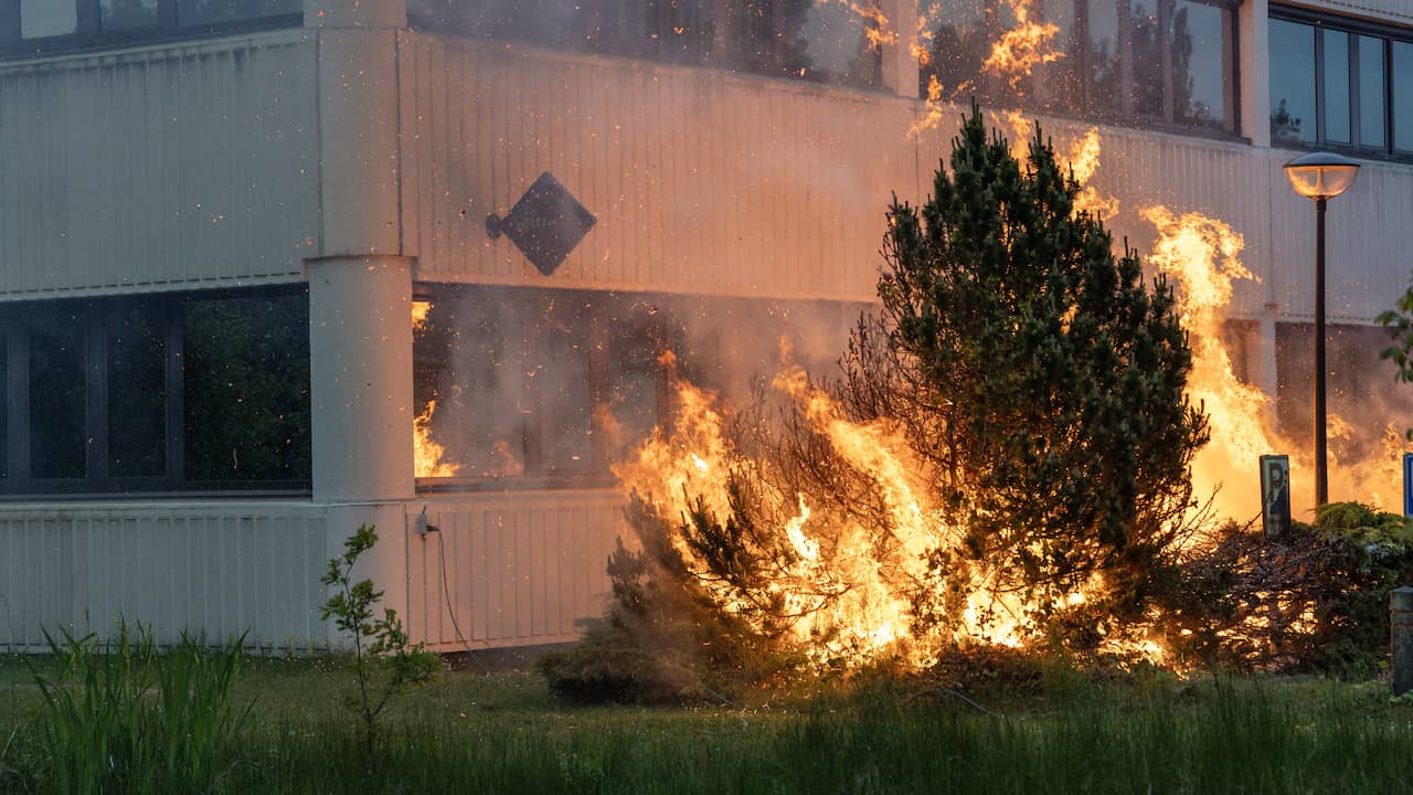 Video | Brand gesticht bij azc in Loosdrecht