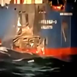 Video | Beelden tonen schade op schip na droneaanval voor Bulgaarse kust