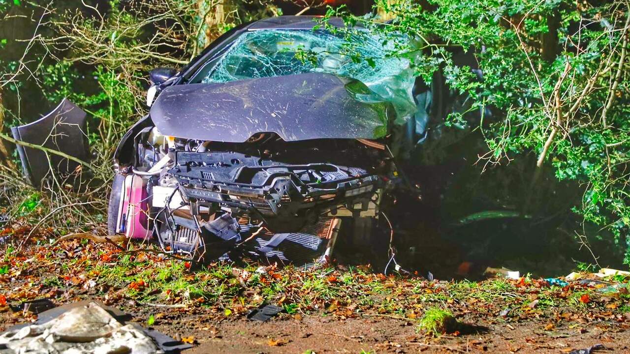 Autodief rijdt tegen boom en overlijdt na politieachtervolging in Riethoven