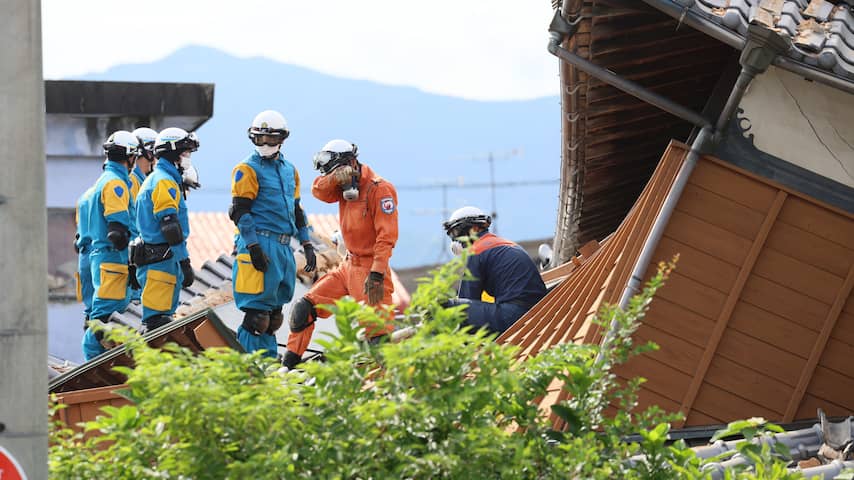 Overlevenden en hulpverleners Japanse aardbeving kampen nu met extreme hitte