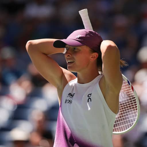 Illustratie bij: Swiatek uitgeschakeld op US Open na opvallende inzinking in eerste set