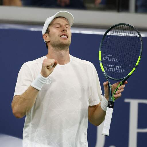 Illustratie bij: Van de Zandschulp in select rijtje door tweede kwartfinaleplek op US Open