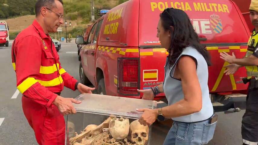 Resten van 1.000 jaar oude Spaanse koningen verplaatst vanwege natuurbrand