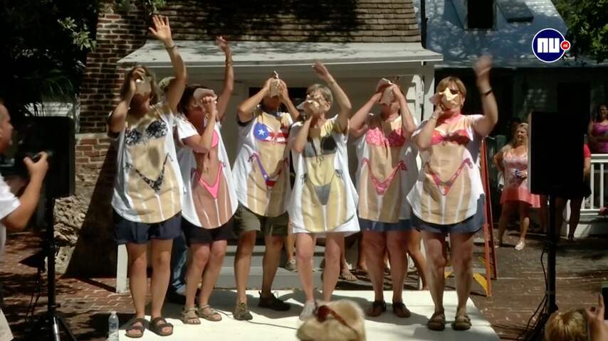 Jaarlijkse schelpblaaswedstrijd in de Florida Keys zaterdag