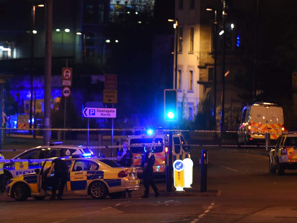 De straat is afgezet.