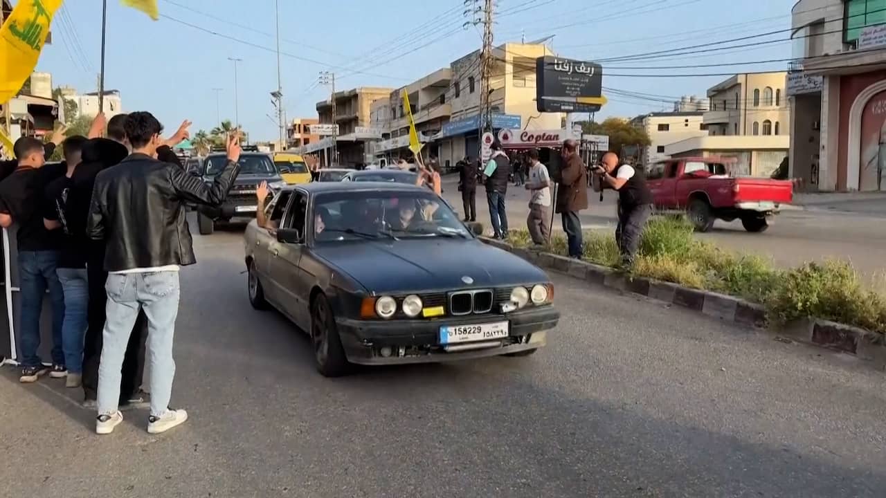 Video | Libanezen onthaald bij terugkeer na staakt-het-vuren