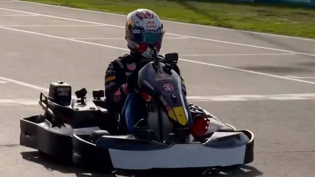 Verstappen rijdt trainingsronde voor kartrace tegen honderd mensen