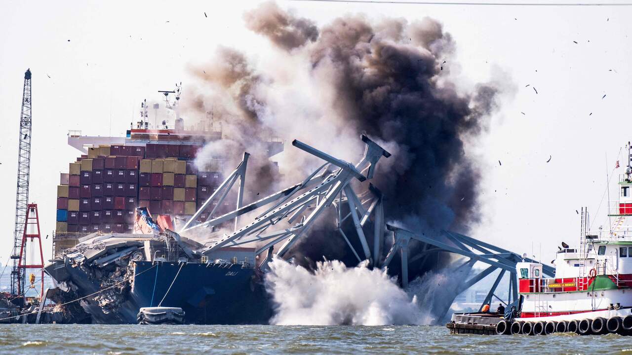 Containerschip dat brug ramde bij Baltimore kampte met elektrische