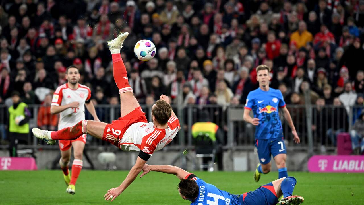Kane bezorgt zwalkend Bayern in slotfase tegen RB Leipzig weer eens een