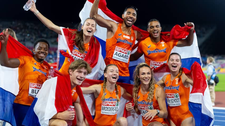 Nederland sluit succesvolste EK atletiek ooit af met goud en brons op estafette